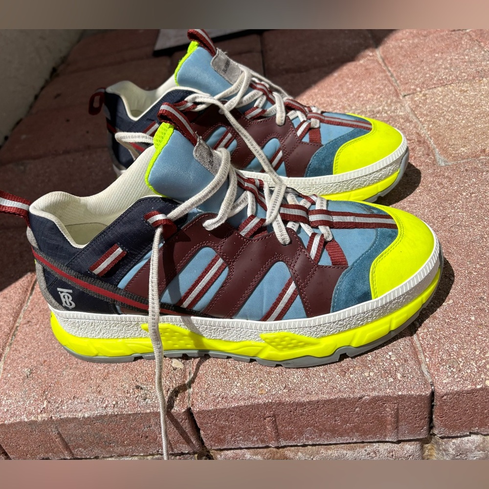 Burberry Multicolor Sneakers with Neon Accents